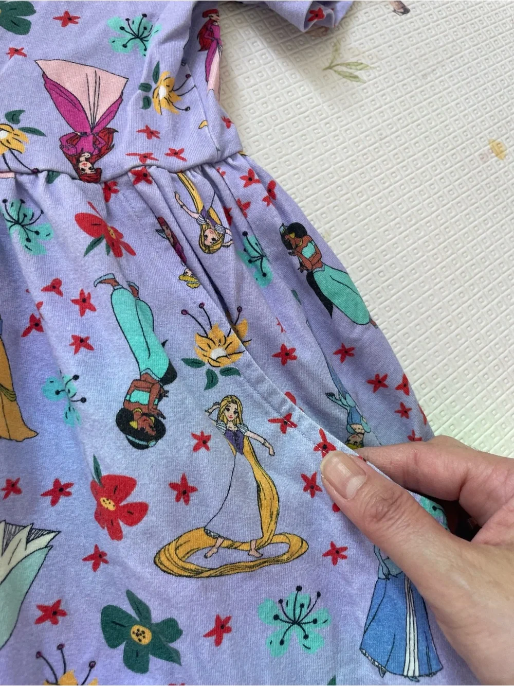 Hanna Andersson Disney Princess Print Short Sleeve Dress